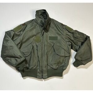 VALLEY CWU-45/P Cold Weather Flight Jacket XL Aramid Nomex Military Green MAJOR